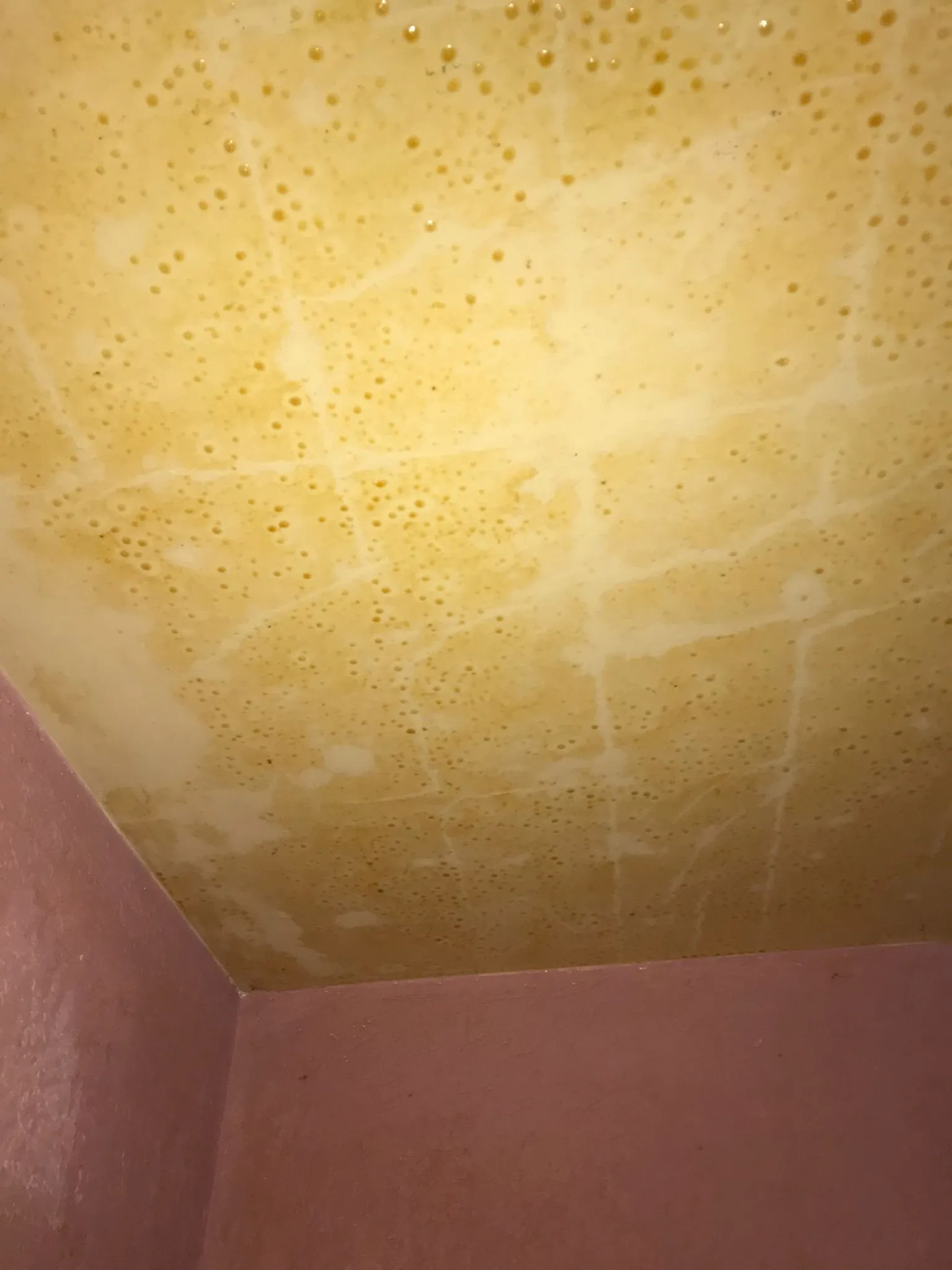 Wanden en plafond met nicotineaanslag voor professionele reiniging